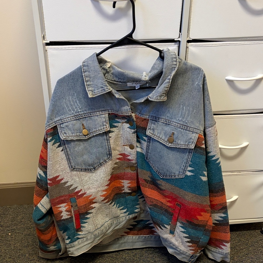 2xl Polagram Multicolor Jean Jacket